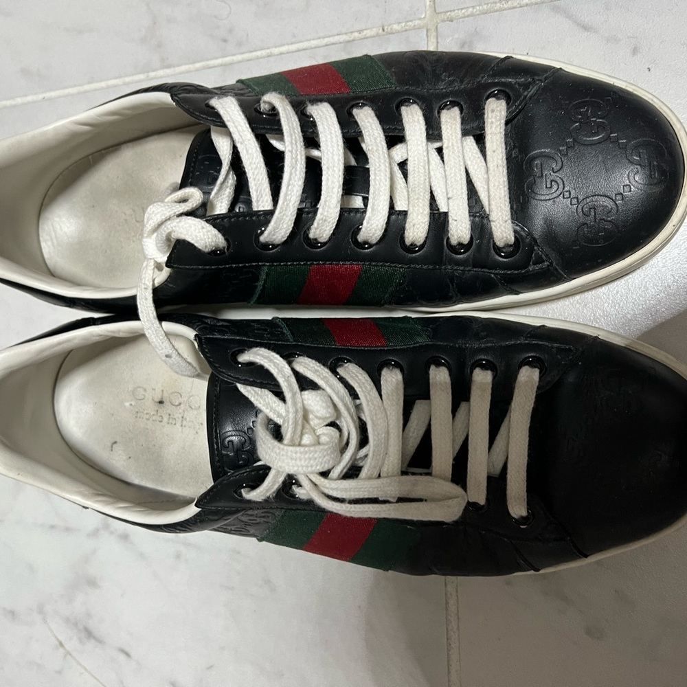 Gucci black sneakers size 9 US